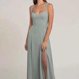 Jenny Yoo Moss Harris Bridesmaid Dress Size 4 [Moss Luxe Chiffon]